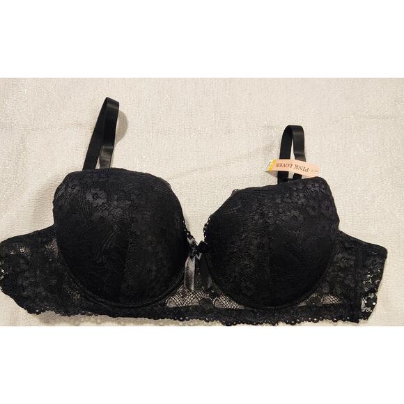 Pink Lover Other - Pink‎ Lover Women's Bra 44DD Black Lace